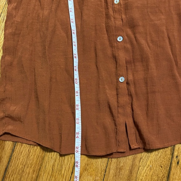 Nanette Lepore Gingerbread Blouse Brown Orange Sz Small Peasant Cottagecore - Picture 6 of 8
